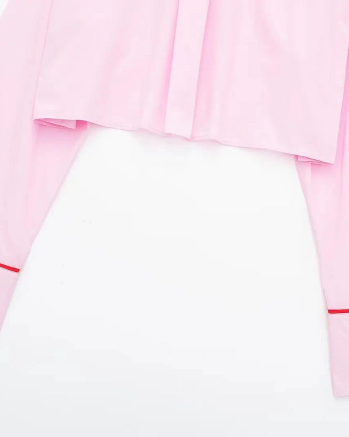 Casual Roze Broek Pak met Cropped Blouse voor Dames