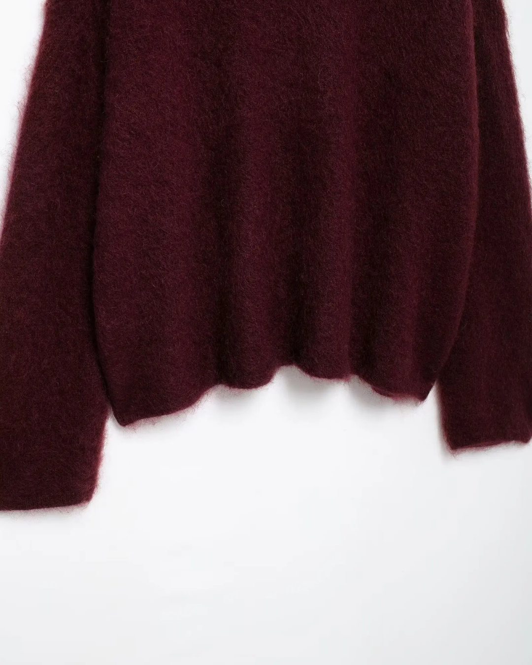 Warme Bordeaux Rode Gebreide Trui voor Dames