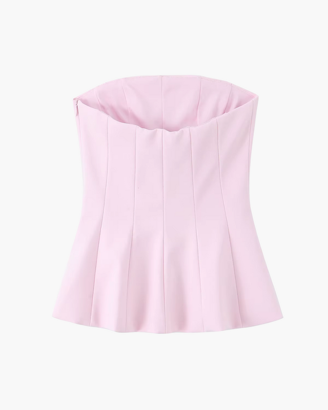 High Street Strapless Top met Rits voor Dames
