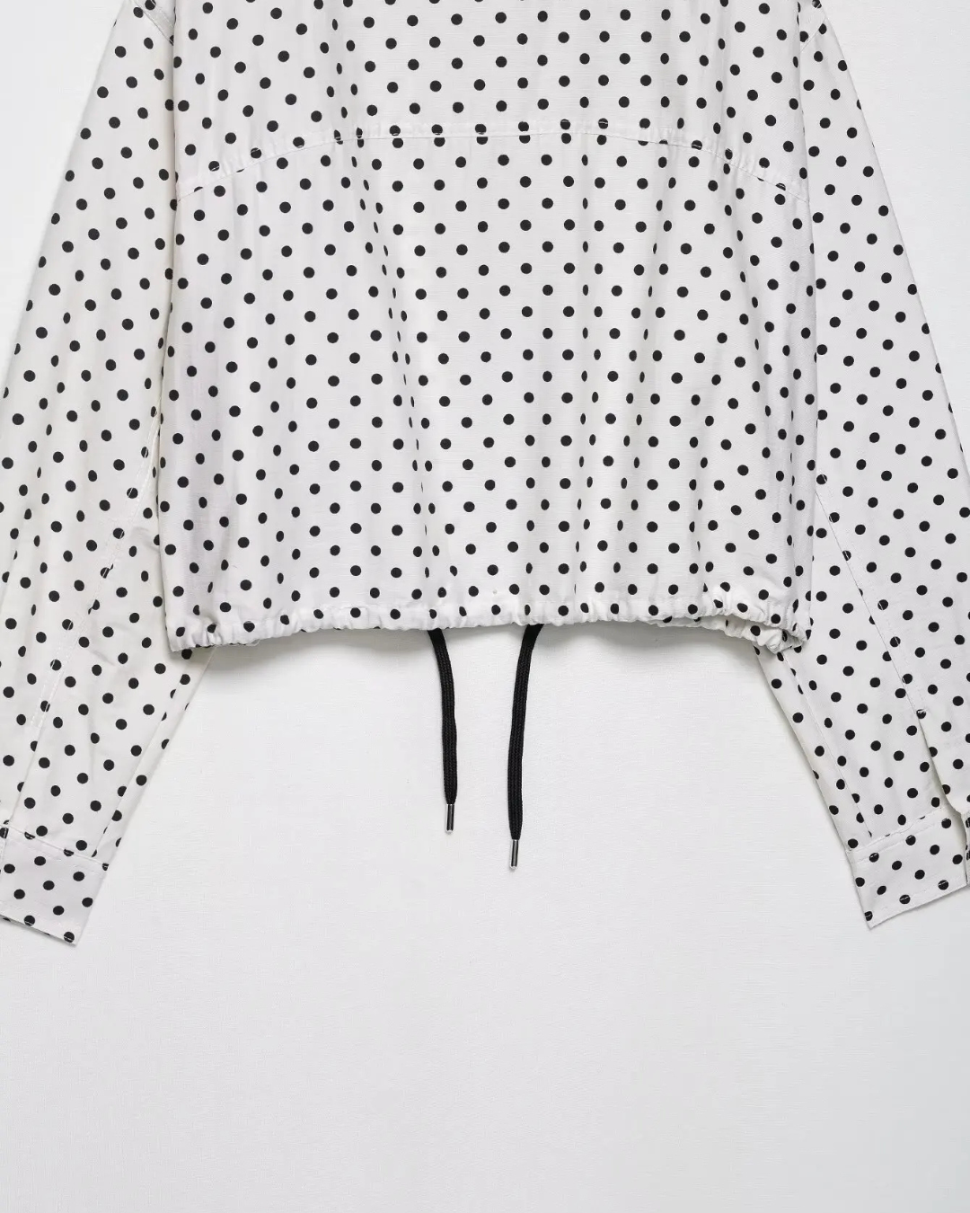 Polka Dot Herfstjas met Rits en Zakken voor Dames