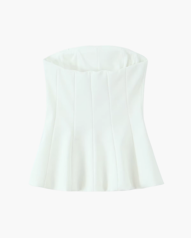 High Street Strapless Top met Rits voor Dames