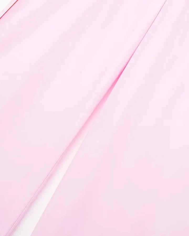 Casual Roze Broek Pak met Cropped Blouse voor Dames