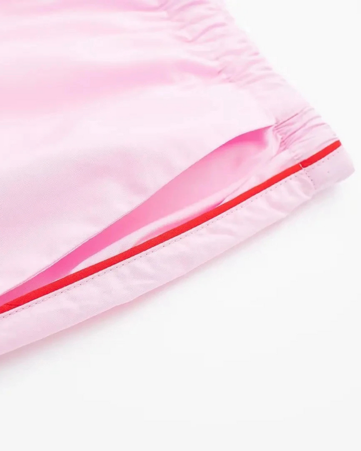 Casual Roze Broek Pak met Cropped Blouse voor Dames