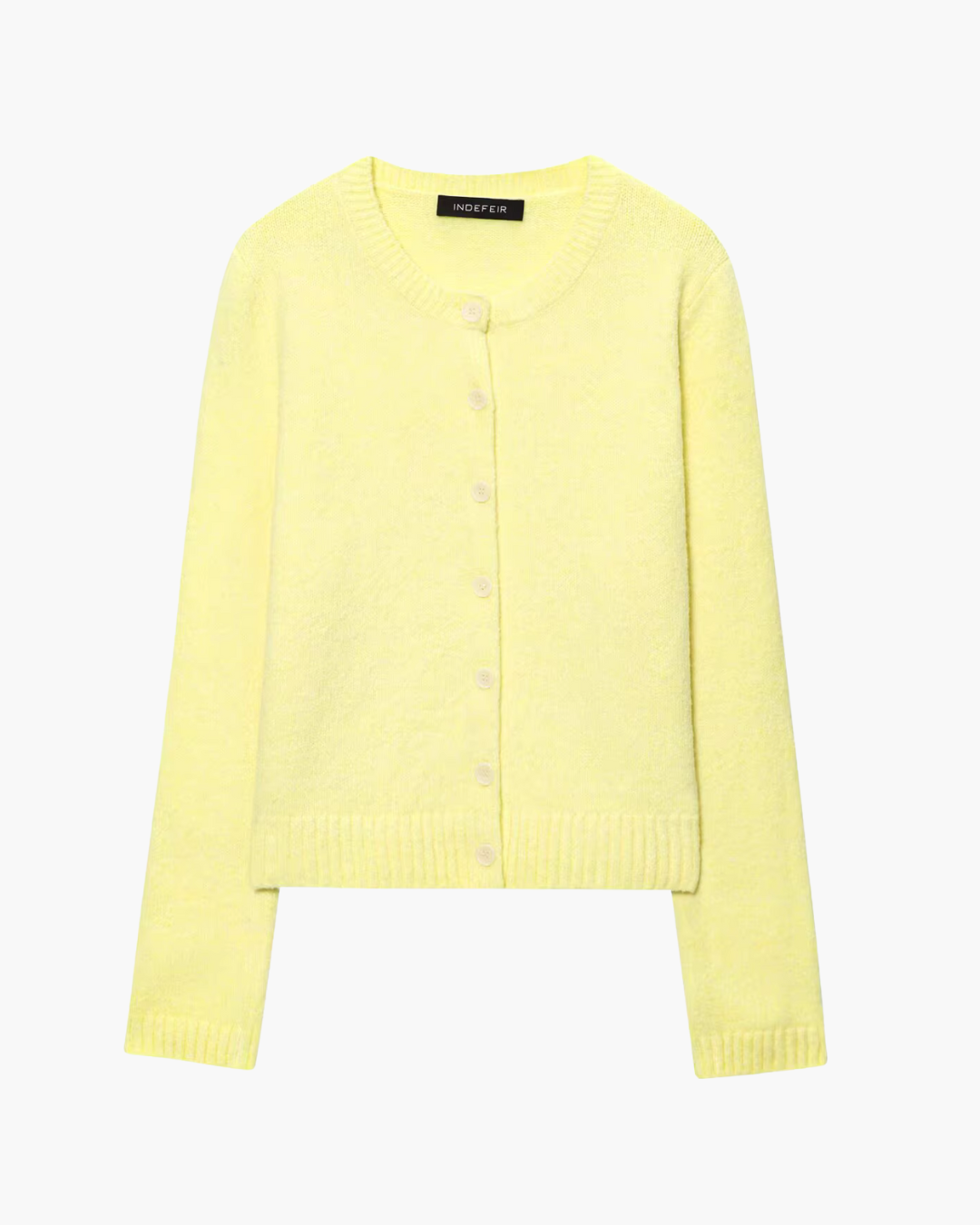 Casual Geel Gebreid Vest Met Knopen voor Dames