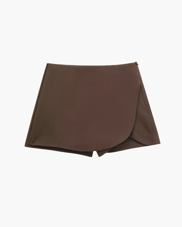 Asymmetrische Hoge Taille Skort met Minirok Look voor Dames