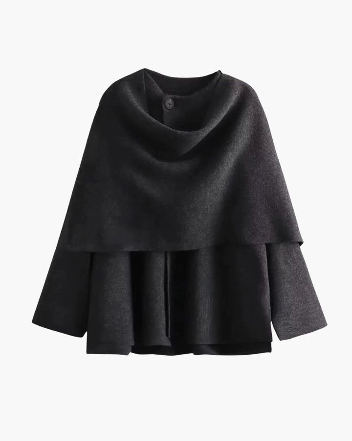 Elegante Asymmetrische Gebreide Sjaal Jas voor Dames