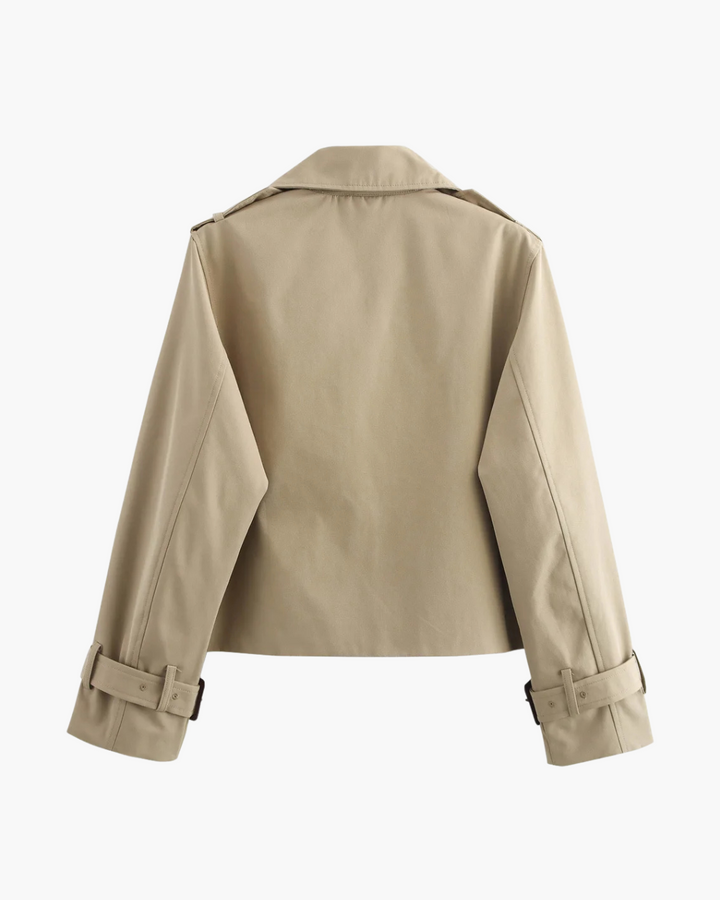 Chique Vintage Korte Herfstjas voor Dames