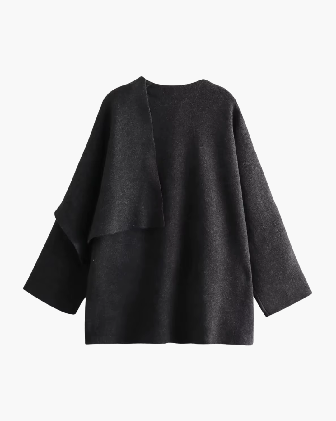 Elegante Asymmetrische Gebreide Sjaal Jas voor Dames