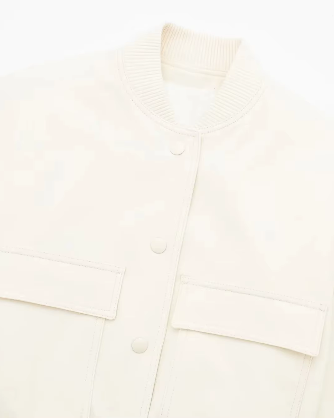 Elegante Witte Bomberjack voor Dames