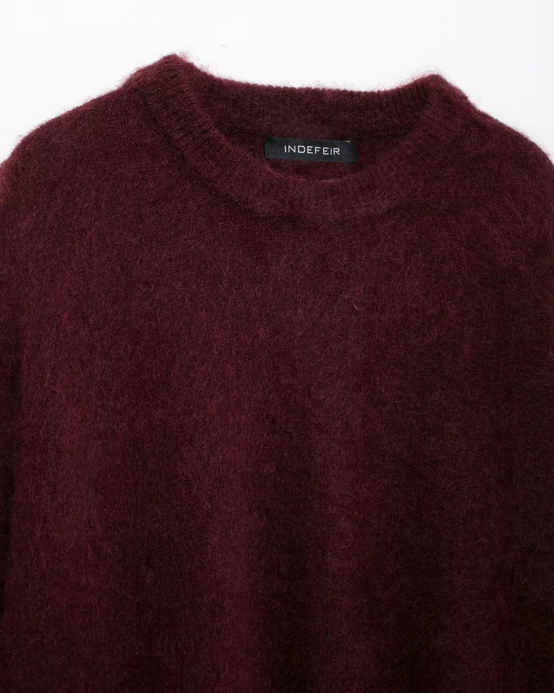 Warme Bordeaux Rode Gebreide Trui voor Dames