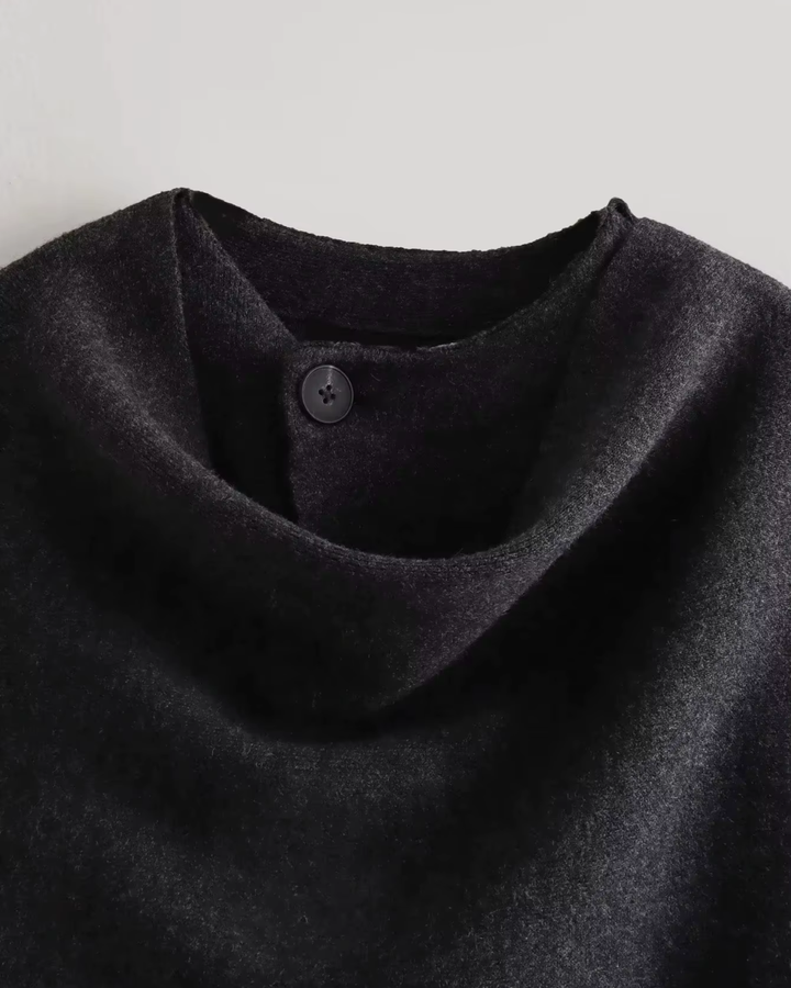 Elegante Asymmetrische Gebreide Sjaal Jas voor Dames