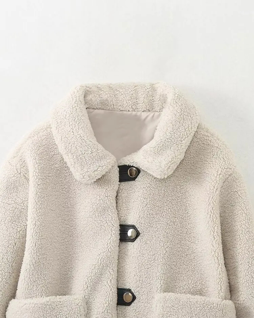 Casual Effen Winterjas met Knopen en Kraag voor Dames