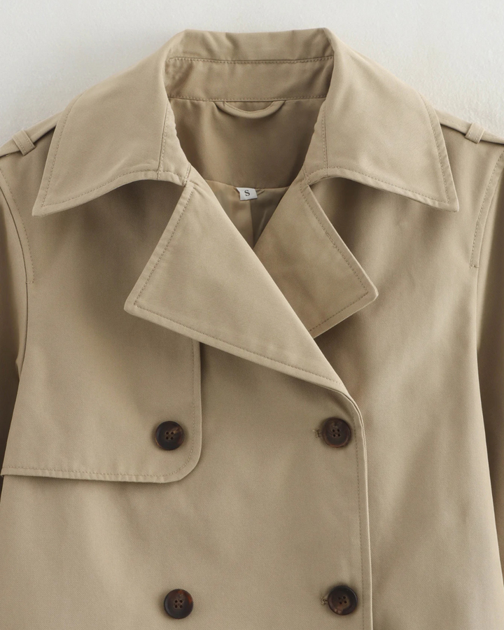 Chique Vintage Korte Herfstjas voor Dames