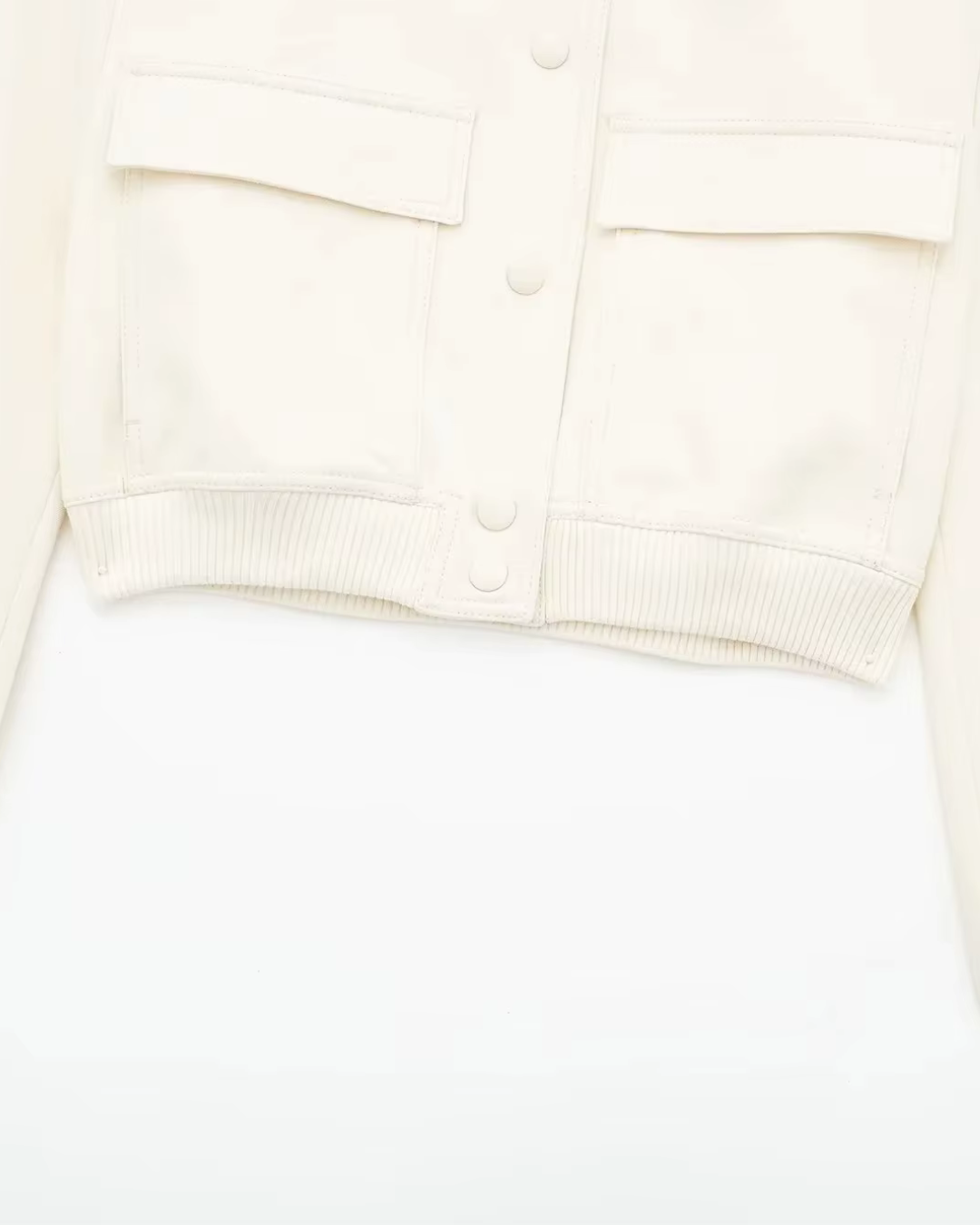 Elegante Witte Bomberjack voor Dames