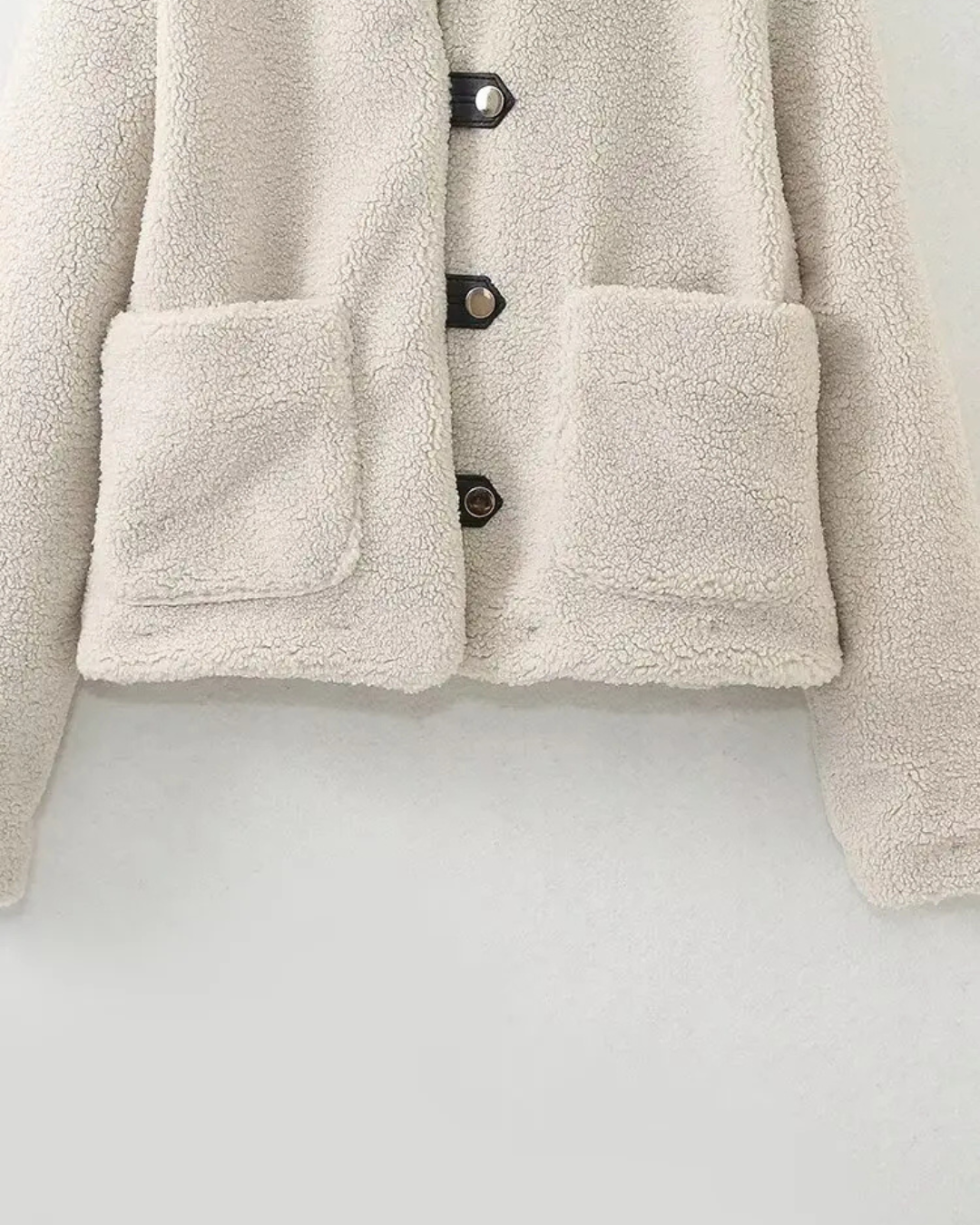 Casual Effen Winterjas met Knopen en Kraag voor Dames