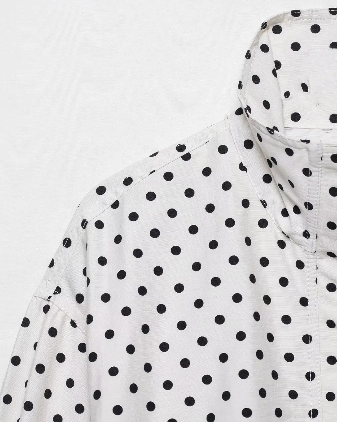 Polka Dot Herfstjas met Rits en Zakken voor Dames