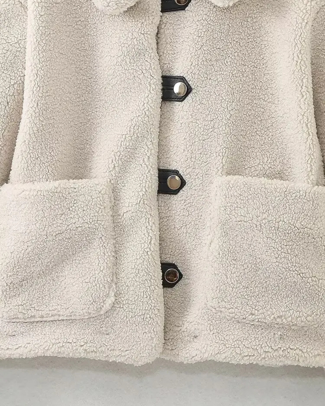 Casual Effen Winterjas met Knopen en Kraag voor Dames