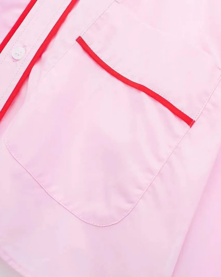 Casual Roze Broek Pak met Cropped Blouse voor Dames