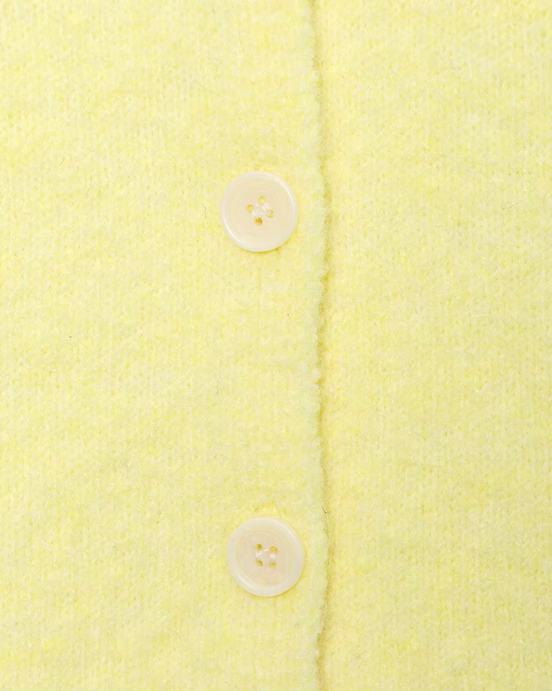 Casual Geel Gebreid Vest Met Knopen voor Dames