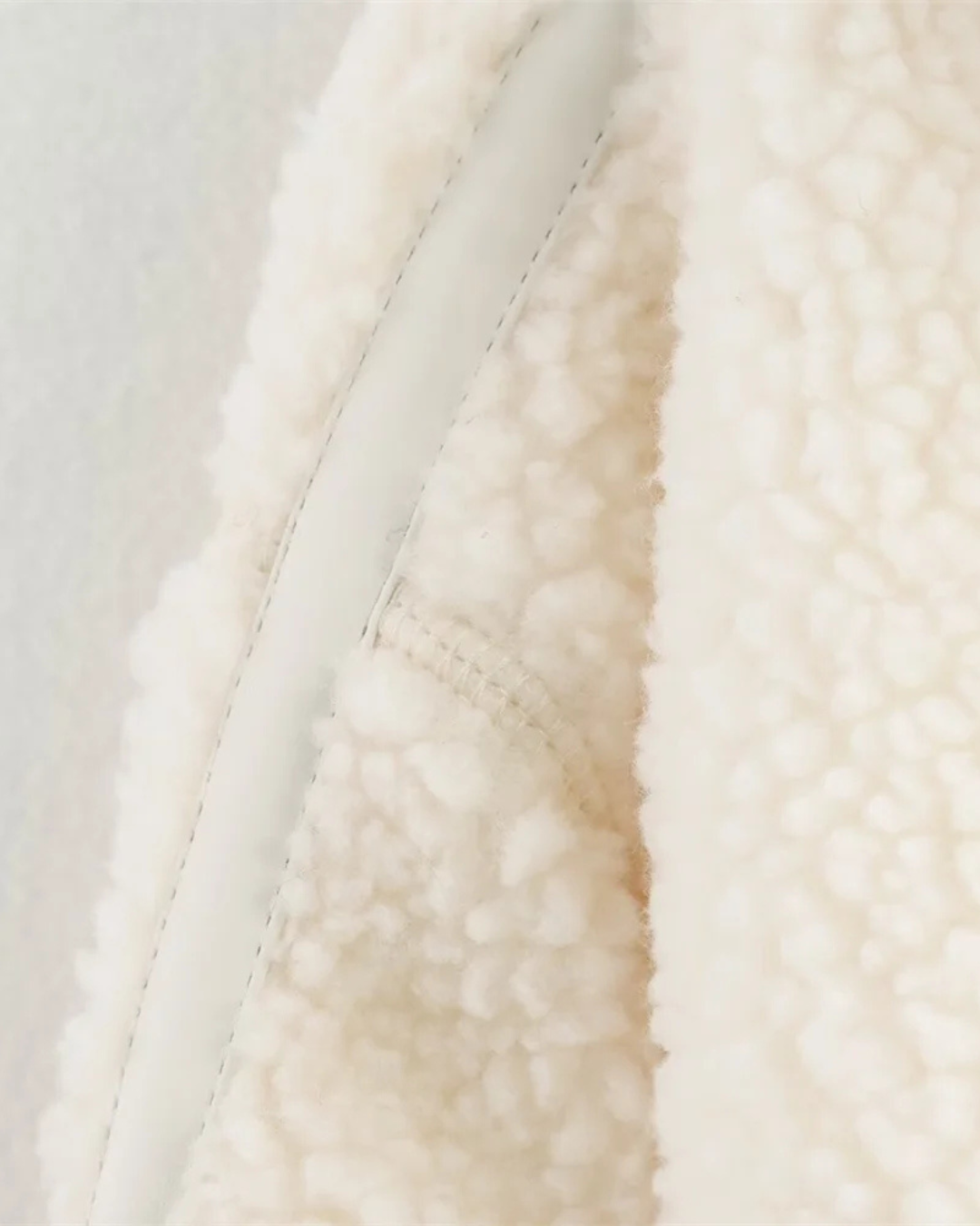 Witte Oversized Teddy Fleece Jas voor Dames