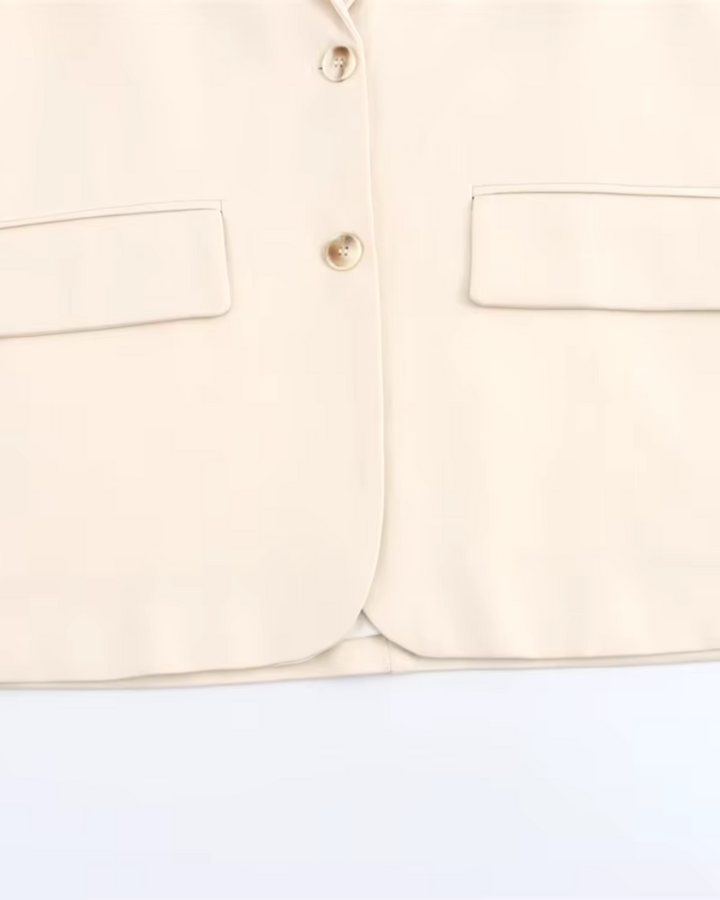 Chique Beige Blazer voor Dames