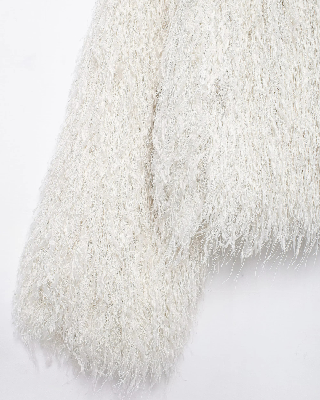 Elegante Cropped Jas van Zacht Pluche Nepbont voor Dames