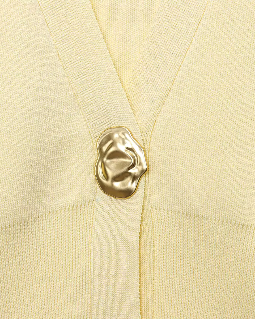 Elegante Gebreid V-hals Vest met Lange Mouwen voor Dames