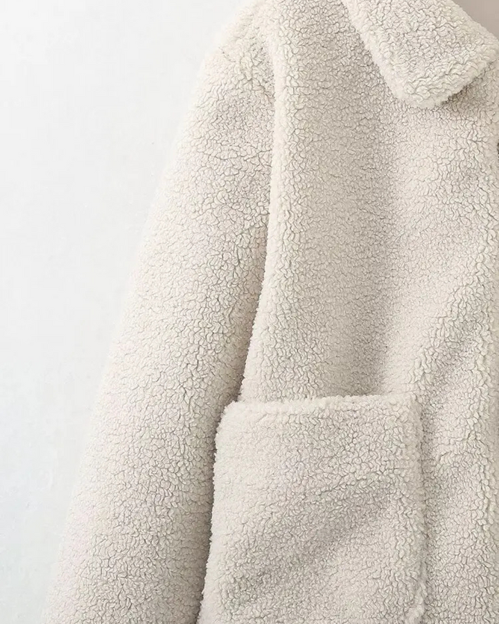 Casual Effen Winterjas met Knopen en Kraag voor Dames