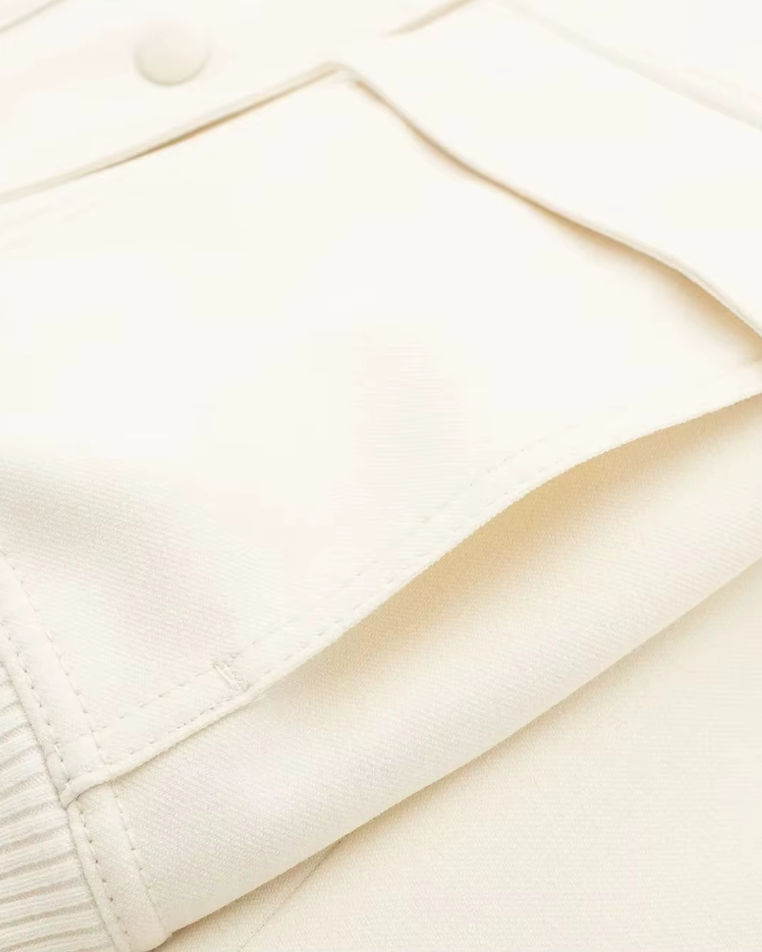 Elegante Witte Bomberjack voor Dames