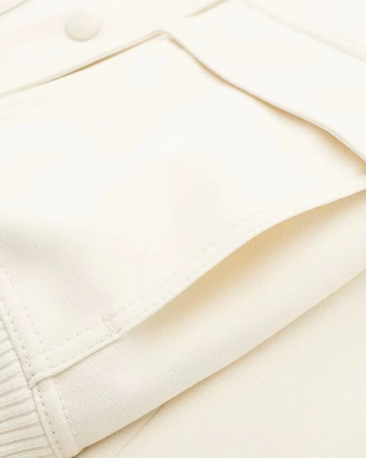 Elegante Witte Bomberjack voor Dames