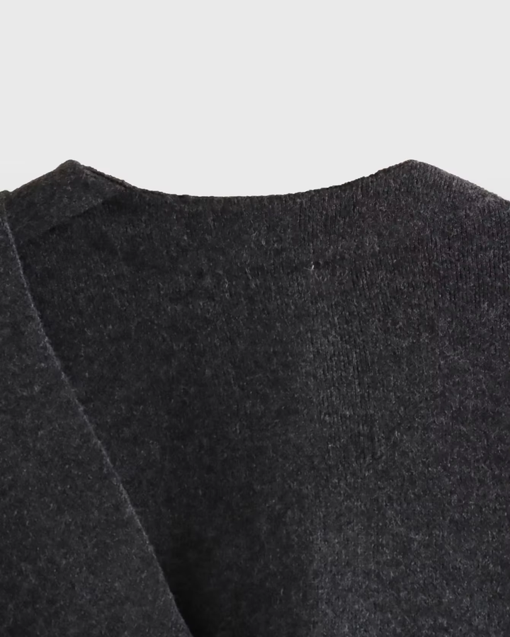 Elegante Asymmetrische Gebreide Sjaal Jas voor Dames