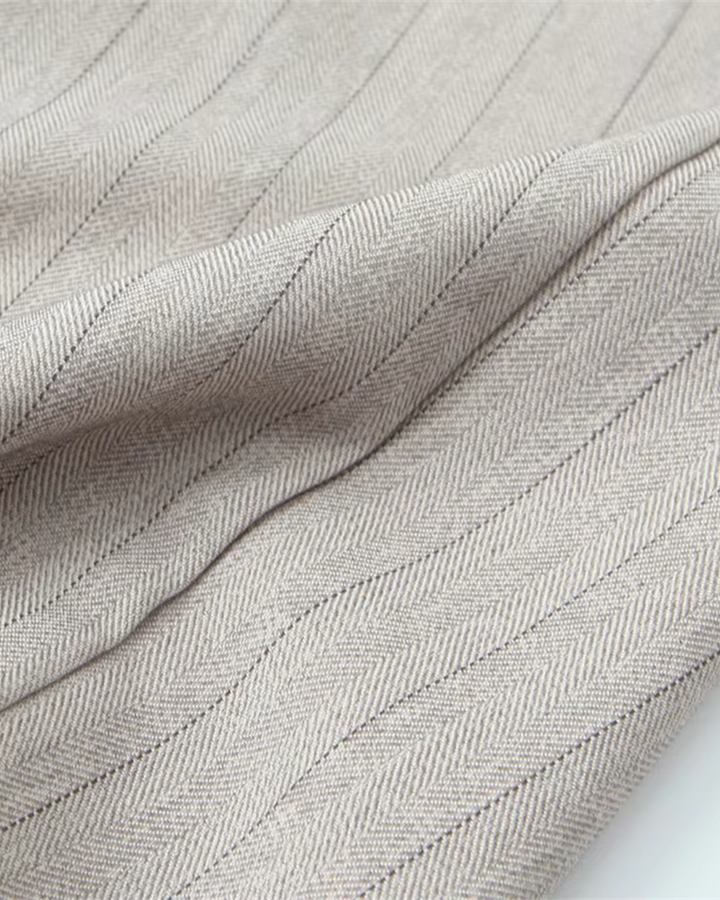 Gestreepte Beige Wijde Pijpen Pantalon voor Dames