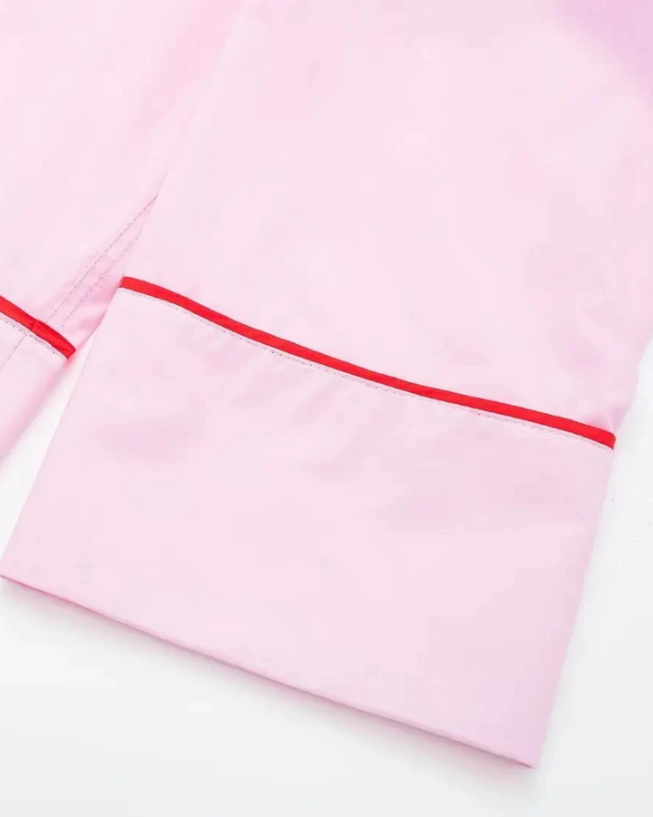 Casual Roze Broek Pak met Cropped Blouse voor Dames