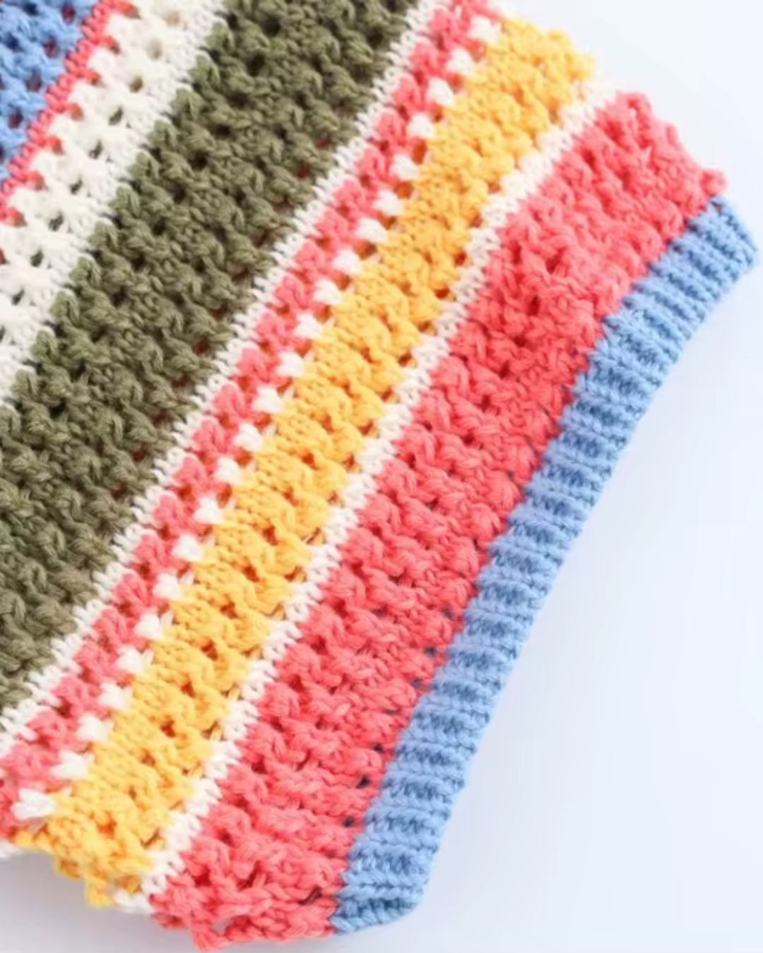 Trendy Gestreepte Gehaakte Crop Trui voor Dames