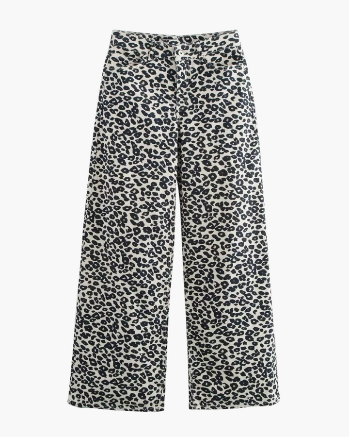 Casual Denim Pak met Dierenprint Jack en Broek voor Dames