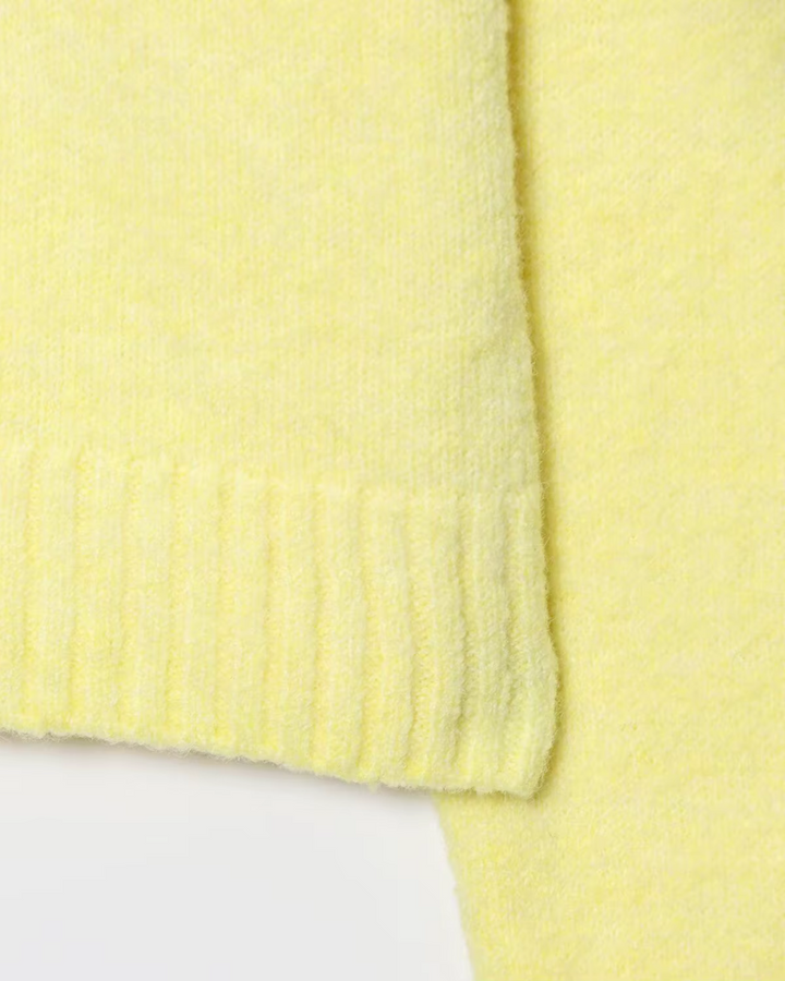 Casual Geel Gebreid Vest Met Knopen voor Dames