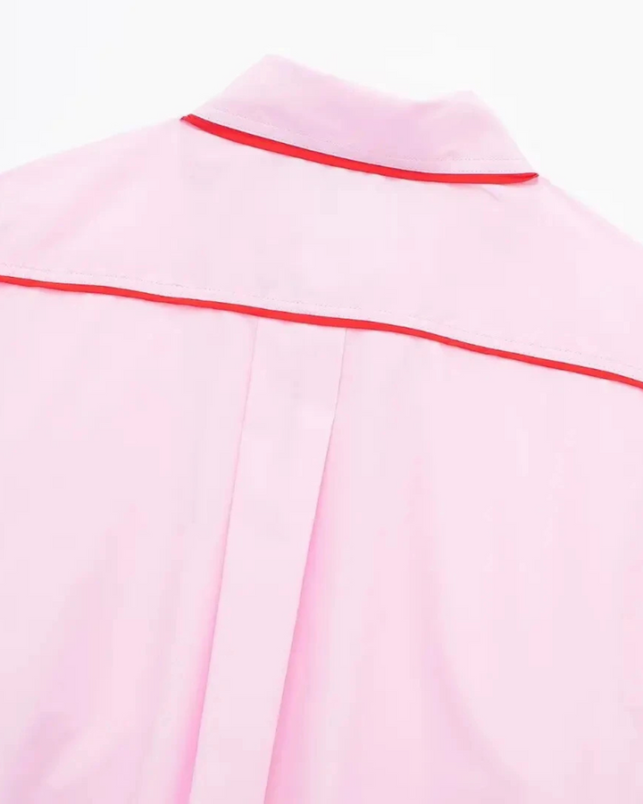 Casual Roze Broek Pak met Cropped Blouse voor Dames