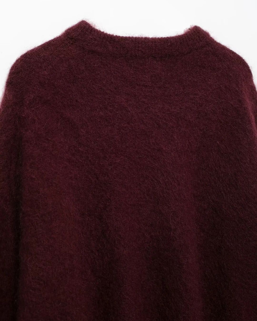 Warme Bordeaux Rode Gebreide Trui voor Dames